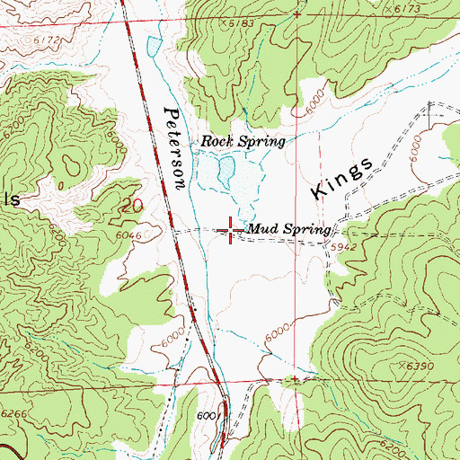 Topographic Map of Mud Spring, UT