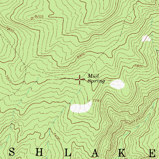 Topographic Map of Mud Spring, UT
