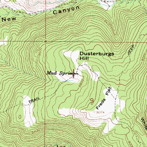 Topographic Map of Mud Spring, UT