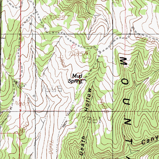 Topographic Map of Mud Spring, UT