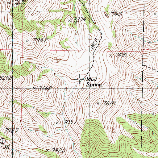 Topographic Map of Mud Spring, UT