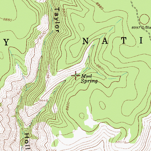 Topographic Map of Mud Spring, UT