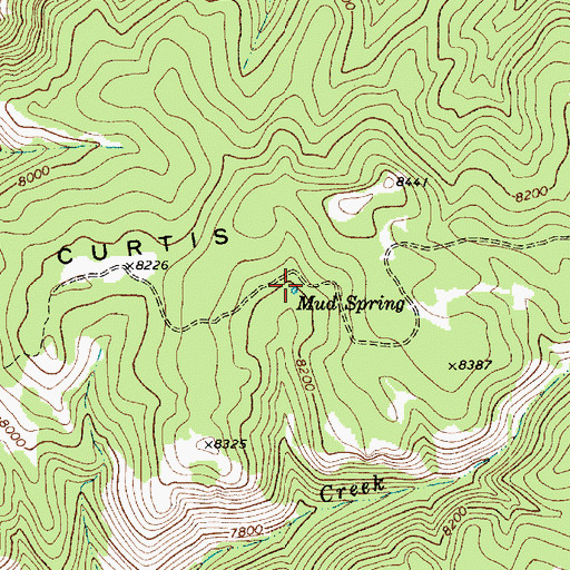 Topographic Map of Mud Spring, UT