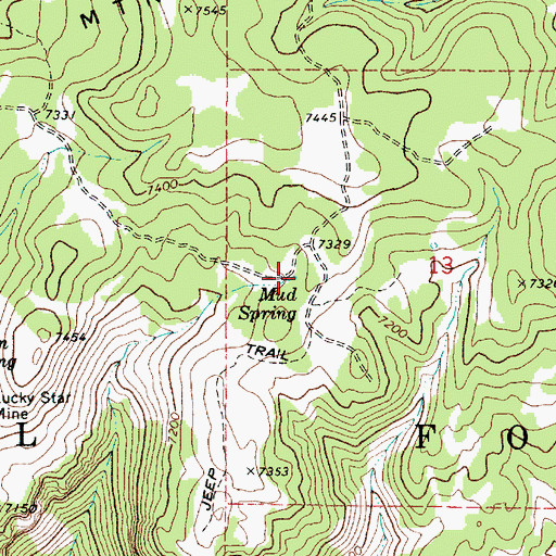 Topographic Map of Mud Spring, UT