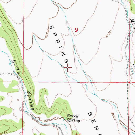 Topographic Map of Mud Spring Bench, UT