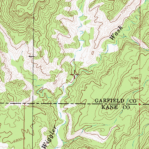 Topographic Map of Mud Spring Canyon, UT