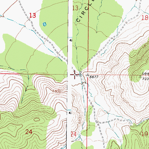 Topographic Map of Mud Spring Creek, UT