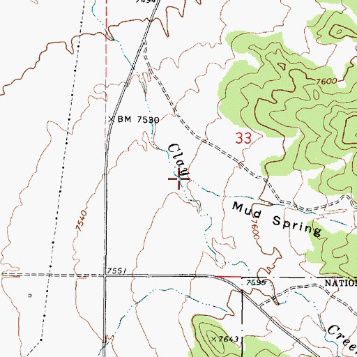 Topographic Map of Mud Spring Draw, UT