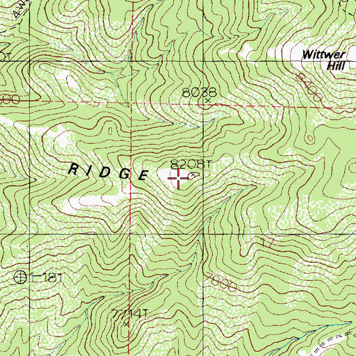 Topographic Map of Mud Spring Ridge, UT