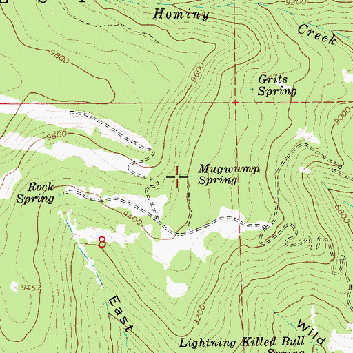 Topographic Map of Mugwump Spring, UT