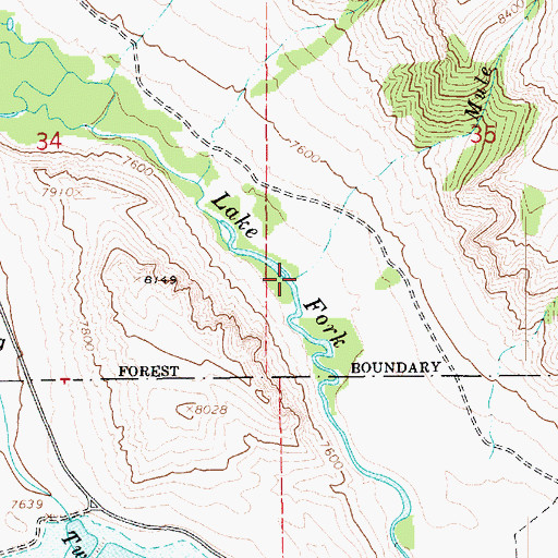Topographic Map of Mule Creek, UT
