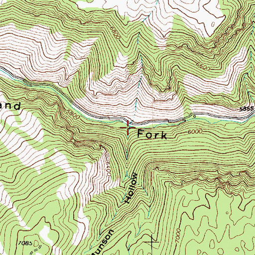 Topographic Map of Munson Hollow, UT