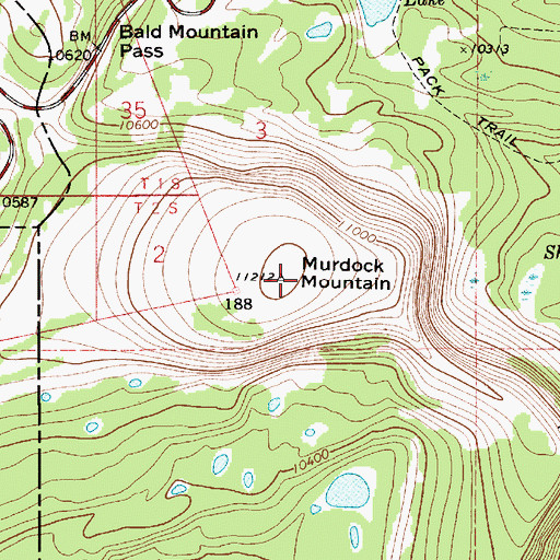 Topographic Map of Murdock Mountain, UT