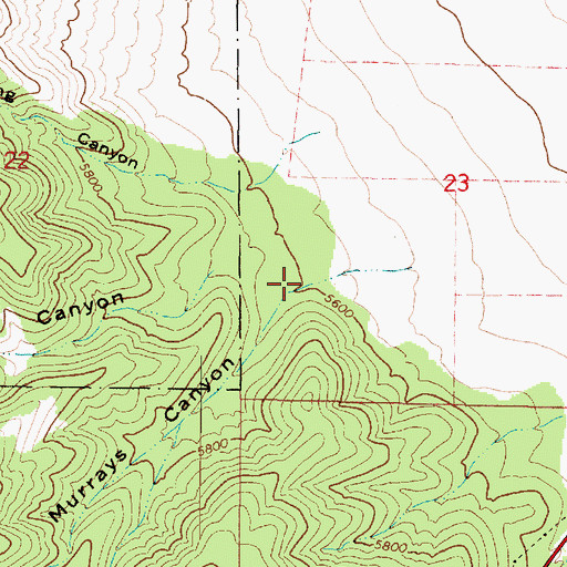 Topographic Map of Murrays Canyon, UT