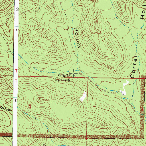 Topographic Map of Mutton Hollow, UT