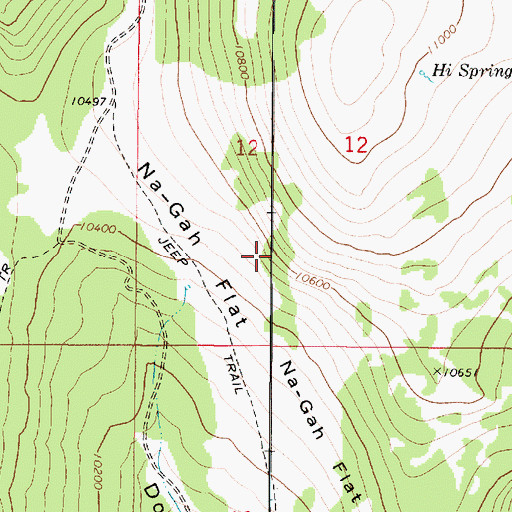 Topographic Map of Na-Gah Flat, UT
