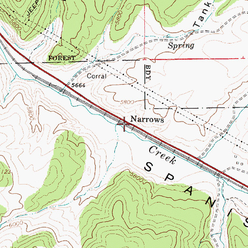 Topographic Map of Narrows, UT