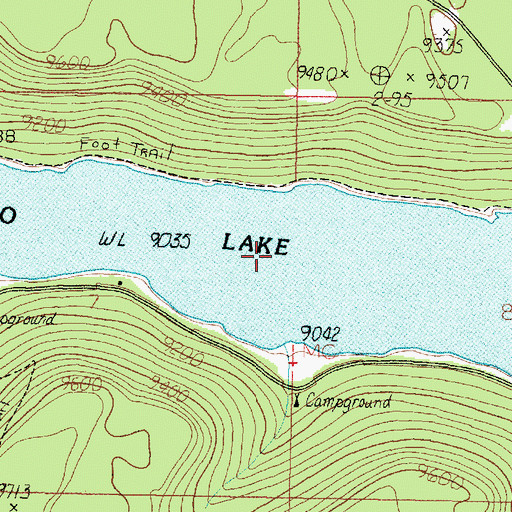 Topographic Map of Navajo Lake, UT