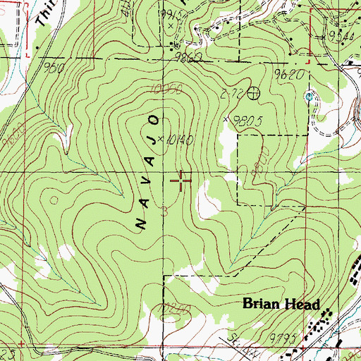 Topographic Map of Navajo Ridge, UT