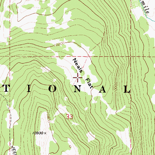 Topographic Map of Neals Flat, UT