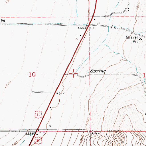 Topographic Map of Nebo Creek, UT