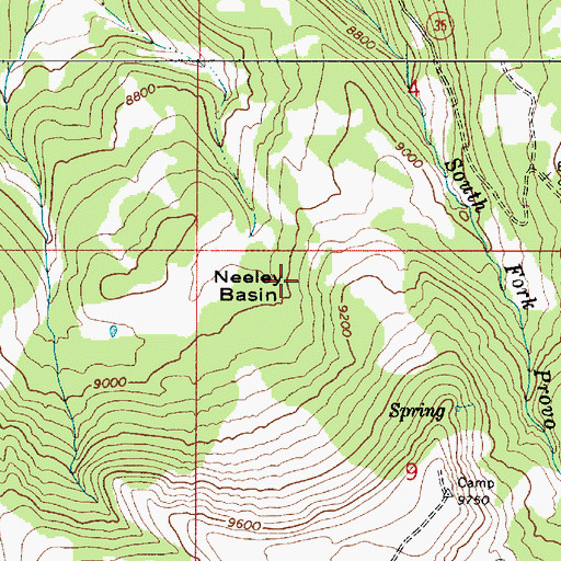 Topographic Map of Neeley Basin, UT
