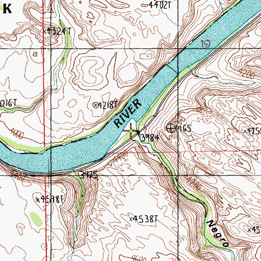 Topographic Map of Grandstaff Canyon, UT