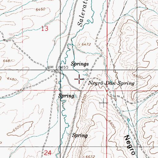 Topographic Map of Negro Dan Spring, UT