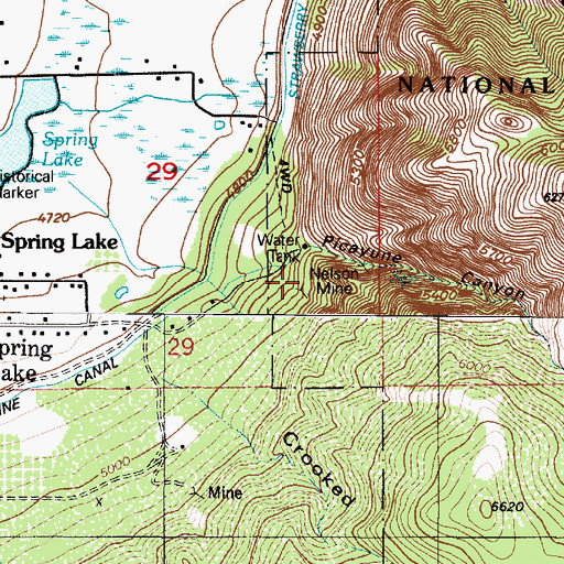 Topographic Map of Nelson Mine, UT