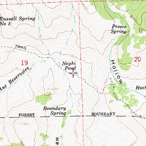 Topographic Map of Nephi Pond, UT