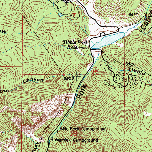 Topographic Map of Newton Canyon, UT