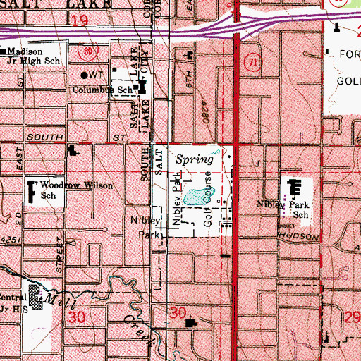 Topographic Map of Nibley Park, UT