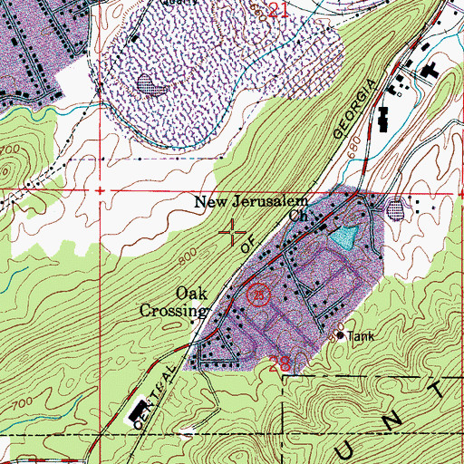 Topographic Map of Mill Ridge, AL