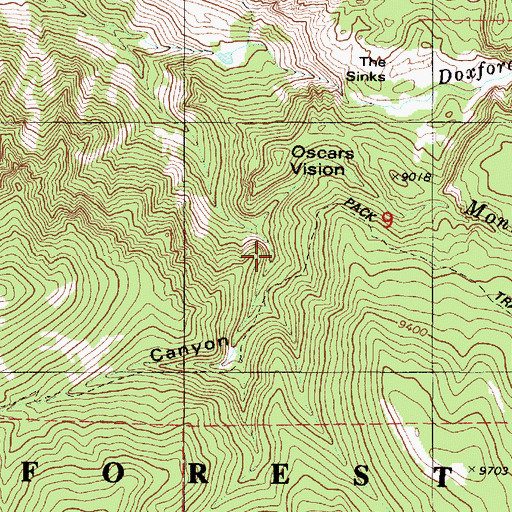 Topographic Map of Nielsen Canyon, UT