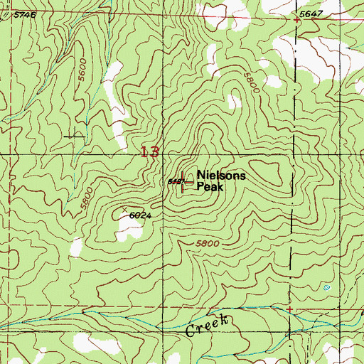 Topographic Map of Nielsons Peak, UT