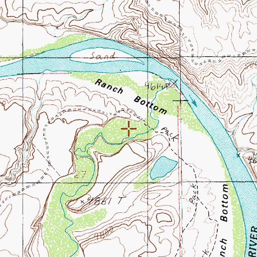 Topographic Map of Ninemile Canyon, UT