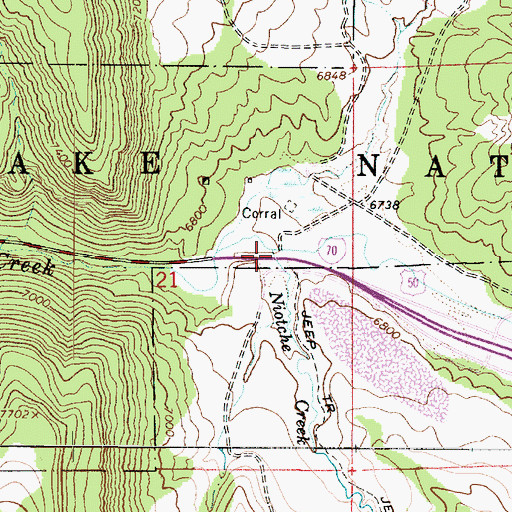 Topographic Map of Niotche Creek, UT
