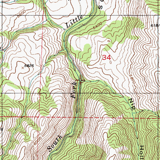 Topographic Map of Nip Hollow, UT