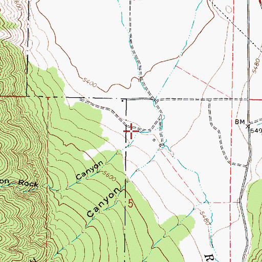 Topographic Map of Noon Rock Canyon, UT