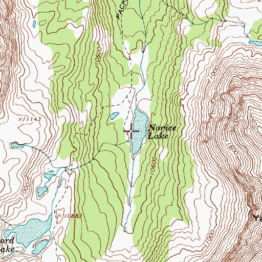 Topographic Map of Norice Lake, UT