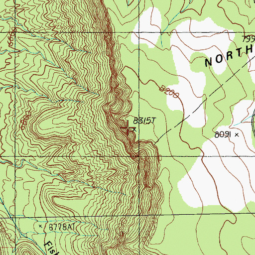 Topographic Map of North Beaver Mesa, UT