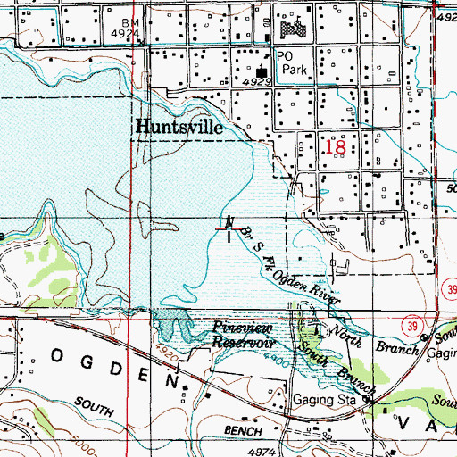 Topographic Map of North Branch South Fork Ogden River, UT