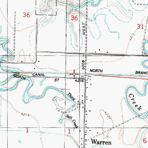 Topographic Map of North Branch Warren Canal, UT