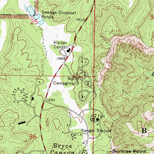 Topographic Map of North Campground, UT