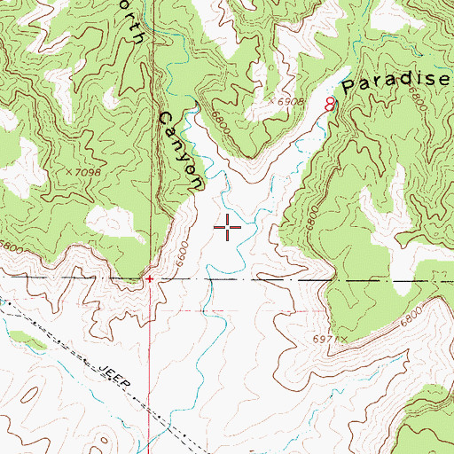 Topographic Map of North Canyon, UT