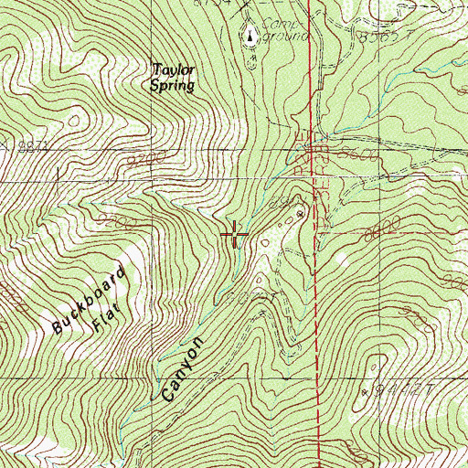 Topographic Map of North Canyon, UT