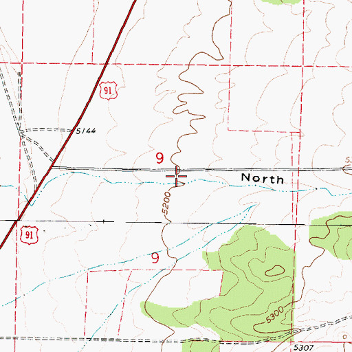 Topographic Map of North Canyon, UT