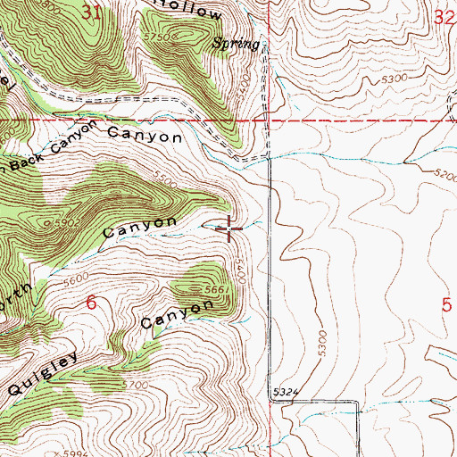 Topographic Map of North Canyon, UT