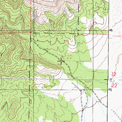 Topographic Map of North Cedar Ridge Canyon, UT