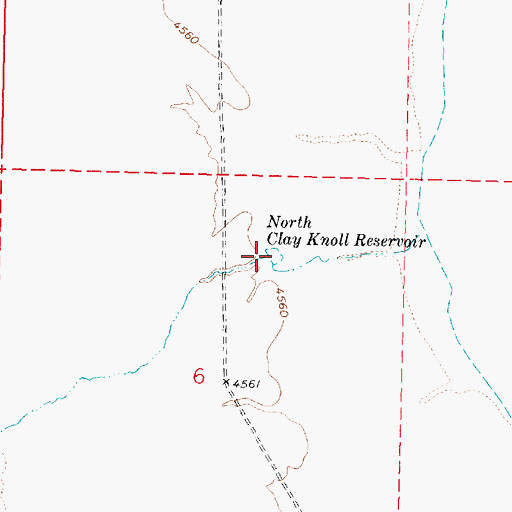 Topographic Map of North Clay Knoll Reservoir, UT